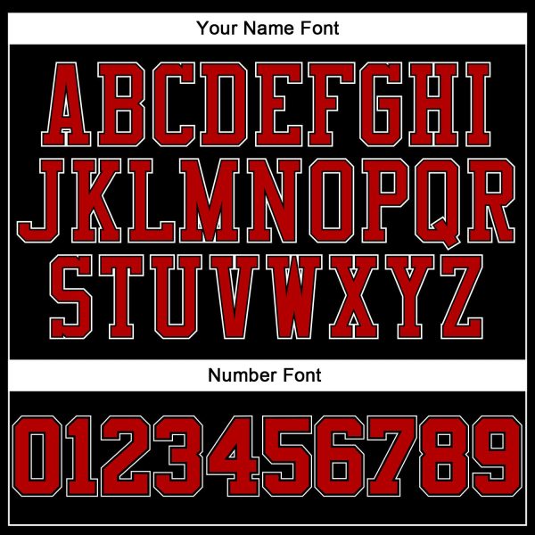 Black Red Pinstripe Red-White Authentic Personalized Basketball Jersey - Image 4