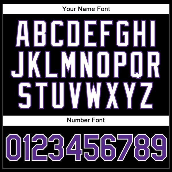 Black White Pinstripe Purple-White Authentic Personalized Basketball Jersey - Image 4