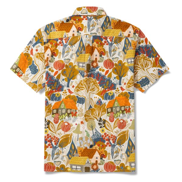 Hawaiian Shirt for Men - Brown Aloha Afternoon Plains Button-Down Short Sleeve Aloha Shirt for Casual Beach, Travel and Vacation Wear - Image 2