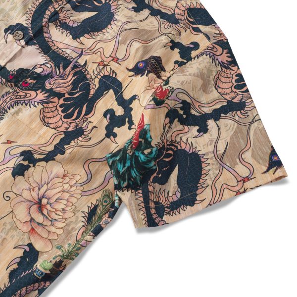 Hawaiian Shirt for Men with Dragon Print - Short Sleeve Button-Down Aloha Shirt for Casual Beach and Travel Wear - Image 3