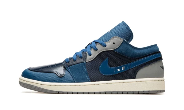 Air Jordan 1 Low Se Craft Obsidian French Blue Ashen Slate White - Dr8867-400 - For Men