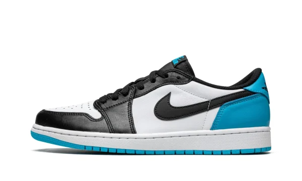 Air Jordan 1 Retro Low Og Black Dark Powder Blue - Cz0790-104 - For Men