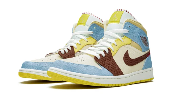 Maison Chateau Rouge x Air Jordan 1 Mid SE Fearless - CU2803-200 - Style - Image 2