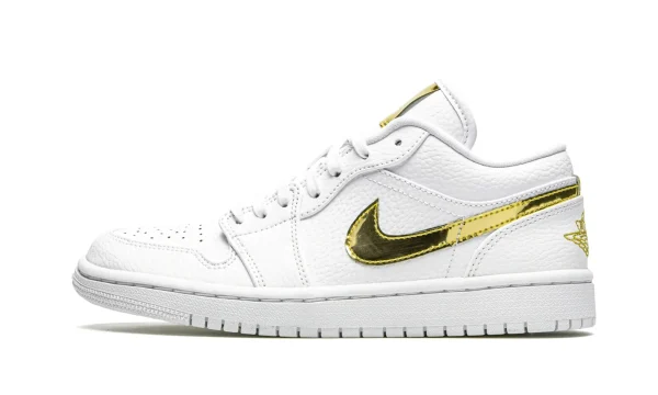 Air Jordan 1 Retro Low 'White Metallic Gold' EDJ6908-100 - Limited