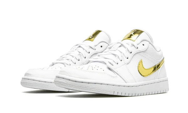 Air Jordan 1 Retro Low 'White Metallic Gold' EDJ6908-100 - Limited - Image 2