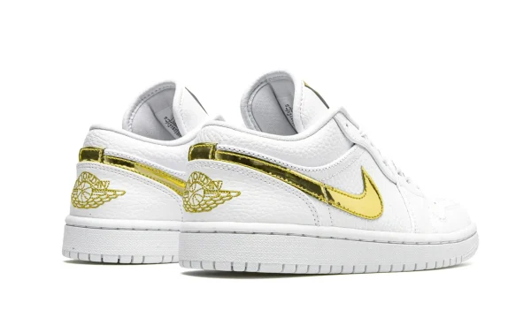 Air Jordan 1 Retro Low 'White Metallic Gold' EDJ6908-100 - Limited - Image 3