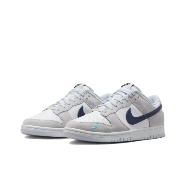 Dunk Low White Grey Navy Aqua Mini Swoosh - Fj4227-001 - Streetwear - Image 3