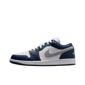 Air Jordan 1 Low Wolf Grey Midnight Navy - 553558-141 - Style