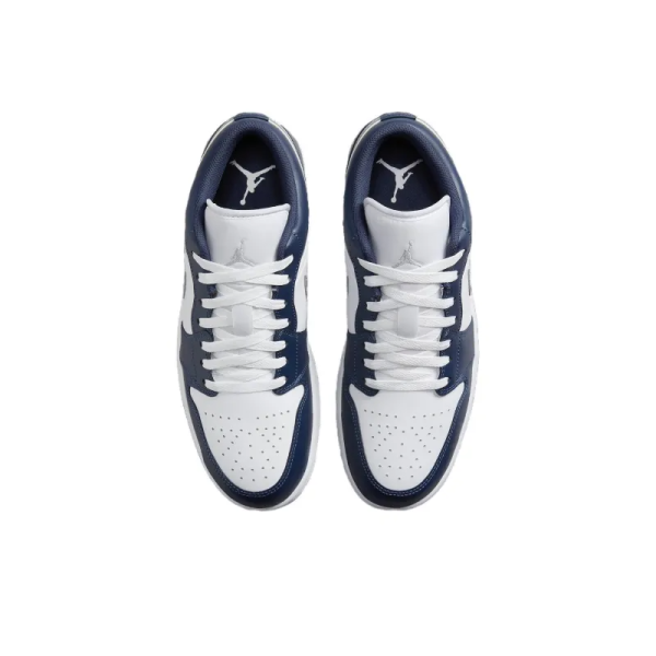 Air Jordan 1 Low Wolf Grey Midnight Navy - 553558-141 - Style - Image 4