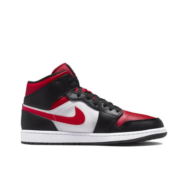 Air Jordan 1 Mid Bred Toe White 554724-079 - Streetwear - Image 2