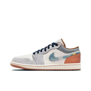 Air Jordan 1 Low Se 'repaired Denim Swoosh' - Fz5042-041 - For Men
