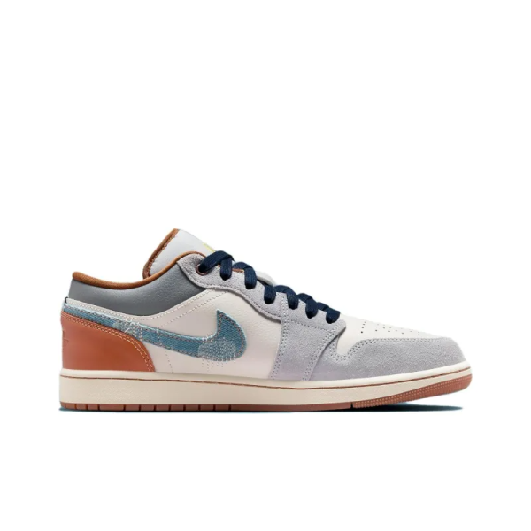 Air Jordan 1 Low Se 'repaired Denim Swoosh' - Fz5042-041 - For Men - Image 2