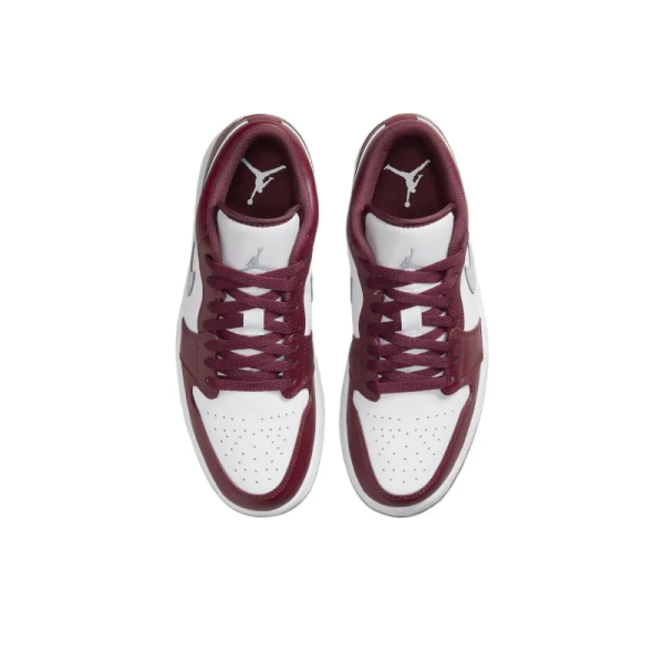 Air Jordan 1 Low White Bordeaux - 553558-615 - Drop - Image 4