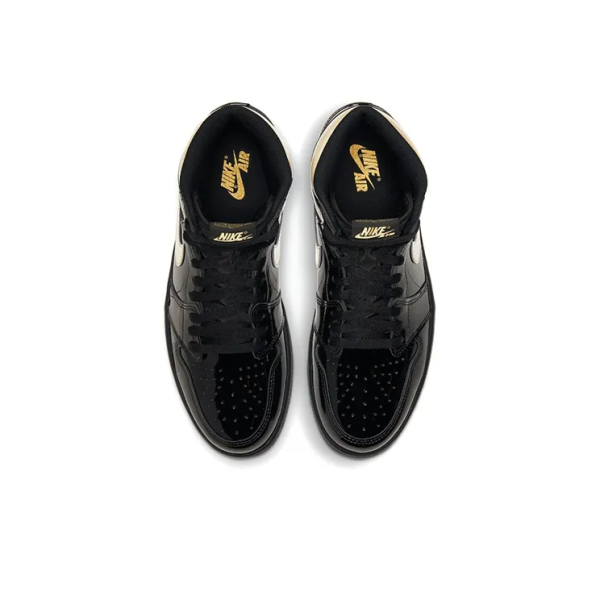 Air Jordan 1 Retro High OG 'Black Metallic Gold' 555088-032 - Iconic - Image 4