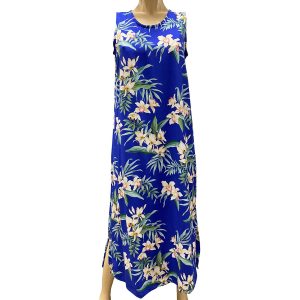 Ginger Orchid Royal Long Tank Dress for Beach and Casual Wear