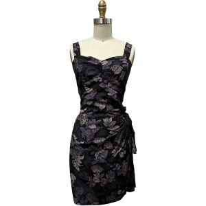 Hawaiian Ohia Black Sarong Dress