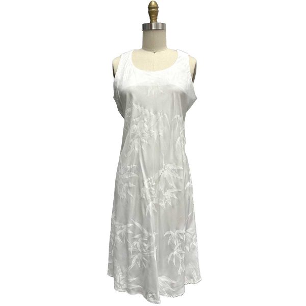 Hawaiian Bamboo Garden White Button Front Tank Dress