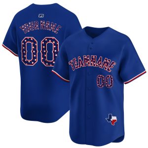 Royal Texas Style Personalized Baseball Jersey