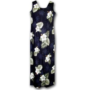 Kilauea Black Long Tank Dress for Beach and Casual Wear
