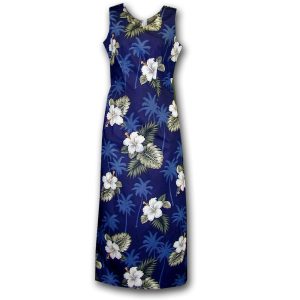 Kilauea Navy Long Tank Dress for Beach and Casual Wear