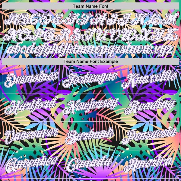 Purple White-Purple 3D Pattern Tropical Hawaii Plants Authentic Personalized Basketball Jersey - Image 3