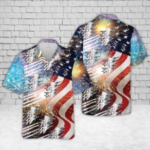 U.S. Air Force Thunderbirds Hawaiian Shirt for Men ? Patriotic Military Aircraft Design & American Flag Theme, Perfect for Aviation Enthusiasts
