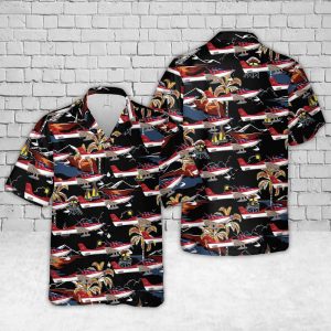 U.S. Air Force Cirrus SR20 Hawaiian Shirt for Men ? Military Aircraft & Tropical Design, Perfect for Aviation Fans