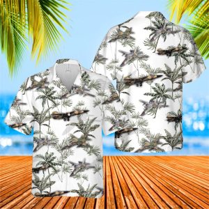 US Air Force General Dynamics F-111 Aardvark Hawaiian Shirt for Men ? Military Aircraft & Tropical Design, Perfect for Aviation Enthusiasts