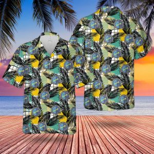 U.S. Air Force Combat Control Team Hawaiian Shirt for Men ? Military Design & Tropical Elements, Perfect for Aviation and Military Fans