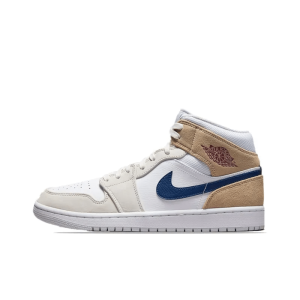 Air Jordan 1 Mid white Khaki Blue Void - Do6726-100 - Style