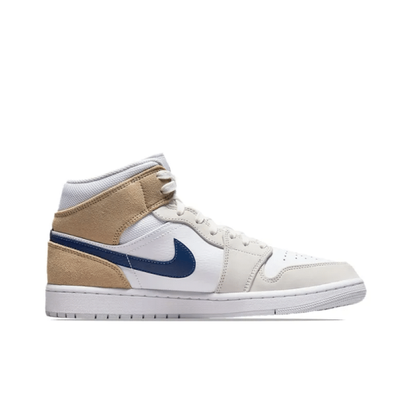 Air Jordan 1 Mid white Khaki Blue Void - Do6726-100 - Style - Image 3