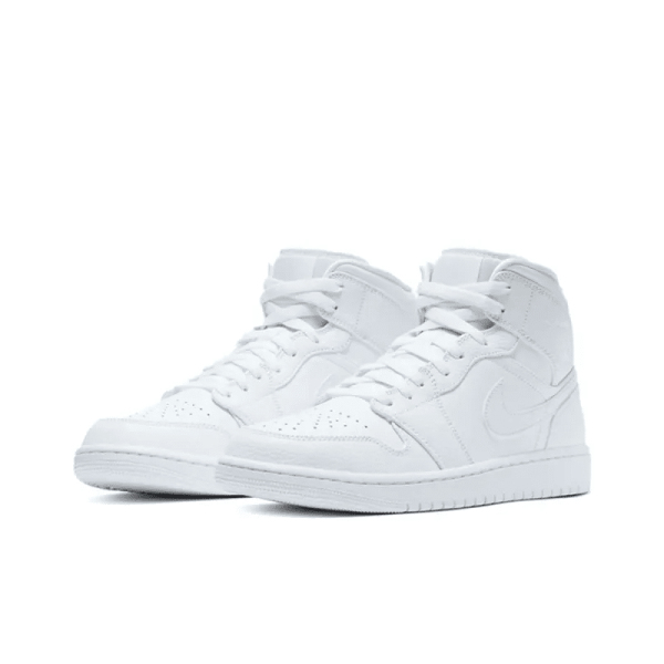 Air Jordan 1 Mid 'Triple White' 554724-130 - Limited - Image 4