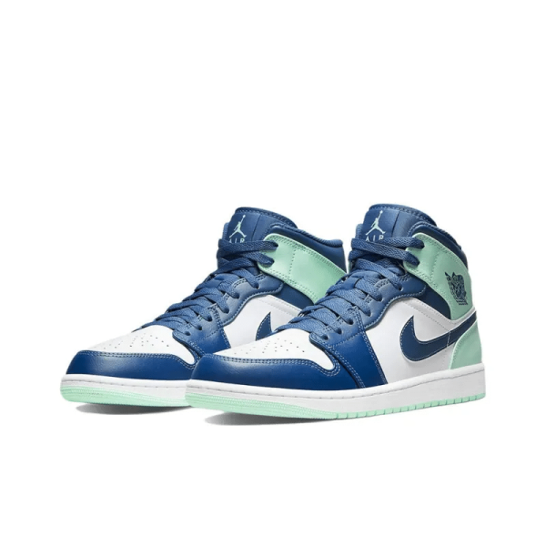 Air Jordan 1 Mid 'Blue Mint' 554724-413 - Drop - Image 4