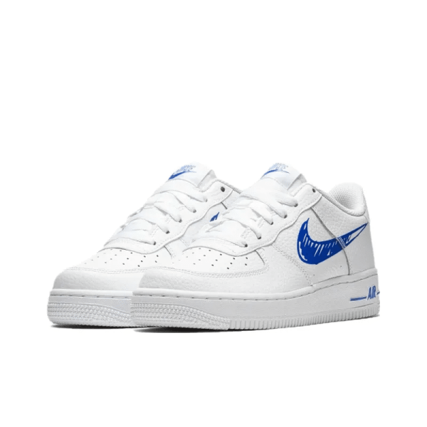 Air Force 1 Low Sketch Blue Swoosh Gs - Dm3177-102 - For Men - Image 4