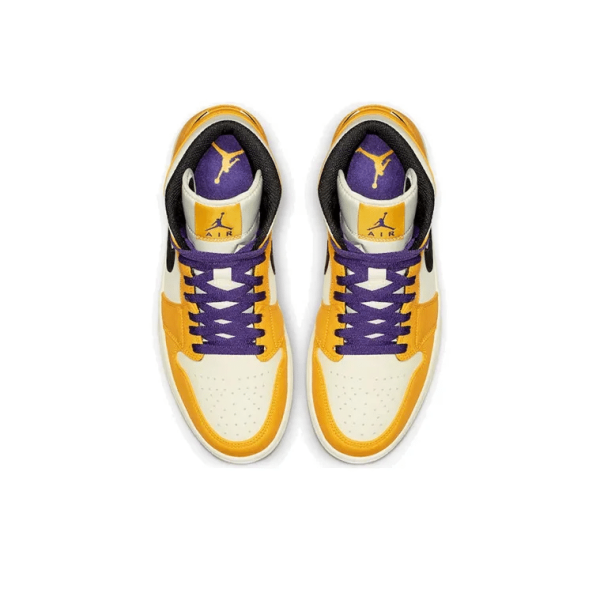 Air Jordan 1 Mid 'Lakers' 852542-700 - Drop - Image 5