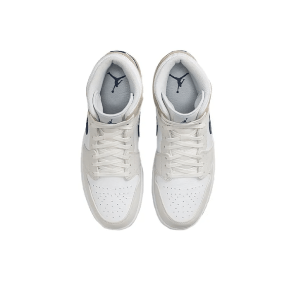 Air Jordan 1 Mid white Khaki Blue Void - Do6726-100 - Style - Image 5