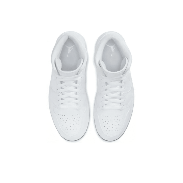 Air Jordan 1 Mid 'Triple White' 554724-130 - Limited - Image 5