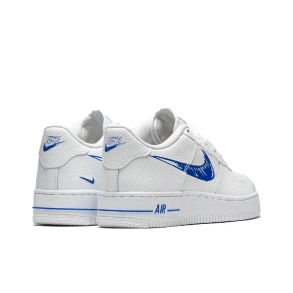 Air Force 1 Low Sketch Blue Swoosh Gs - Dm3177-102 - For Men - Image 5