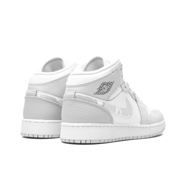Air Jordan 1 Mid SE GS 'Swoosh Logo - Grey Camo' DD3235-100 - Streetwear - Image 6