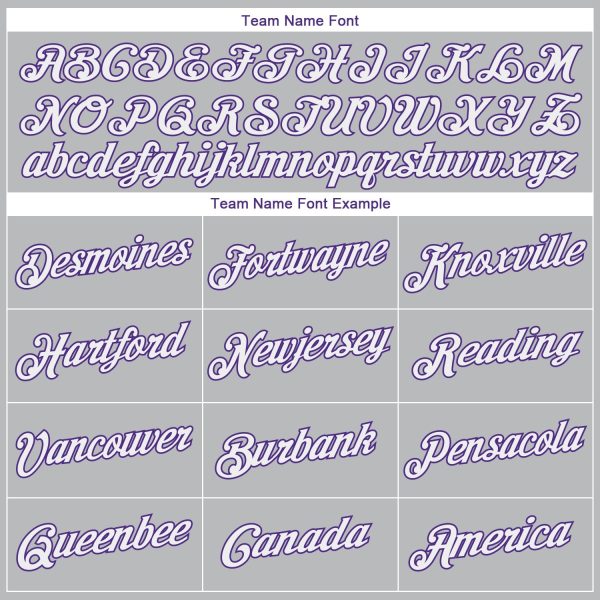 Gray White-Purple Authentic Throwback Personalized Basketball Jersey - Image 3