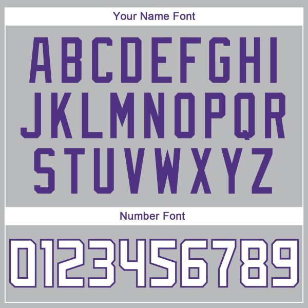 Gray White-Purple Authentic Throwback Personalized Basketball Jersey - Image 4
