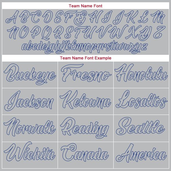 Gray Gray-Royal Authentic Throwback Personalized Basketball Jersey - Image 3