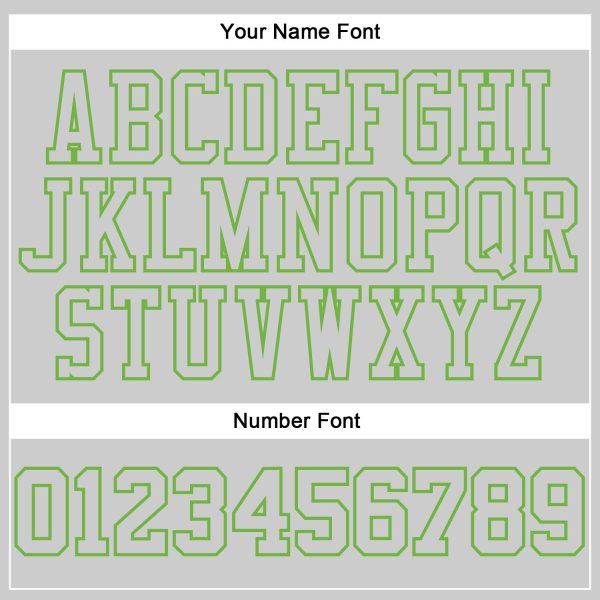 Gray Gray-Neon Green Authentic Throwback Personalized Basketball Jersey - Image 4