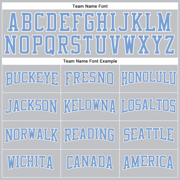 Gray Light Blue-White Authentic Throwback Personalized Basketball Jersey - Image 3
