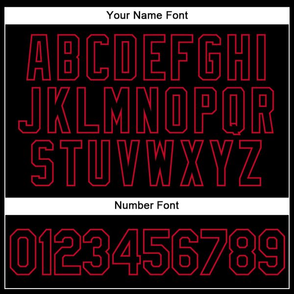 White Black-Red Authentic Split Fashion Personalized Basketball Jersey - Image 4