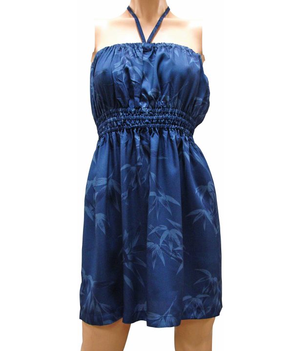 Bamboo Navy Tube Dress for Beach and Casual Wear