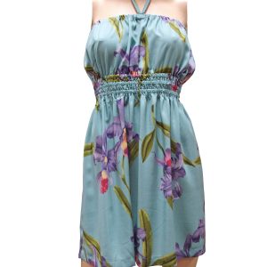 Double Orchid Aqua Tube Dress for Beach and Casual Wear