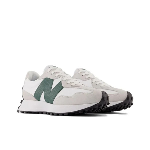 New Balance 327 White Nightwatch Green WS327DC - Iconic - Image 3
