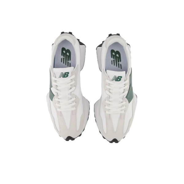 New Balance 327 White Nightwatch Green WS327DC - Iconic - Image 4