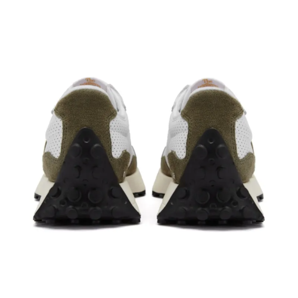 New Balance 327 White Yellow Olive MS327PO - For Men - Image 4